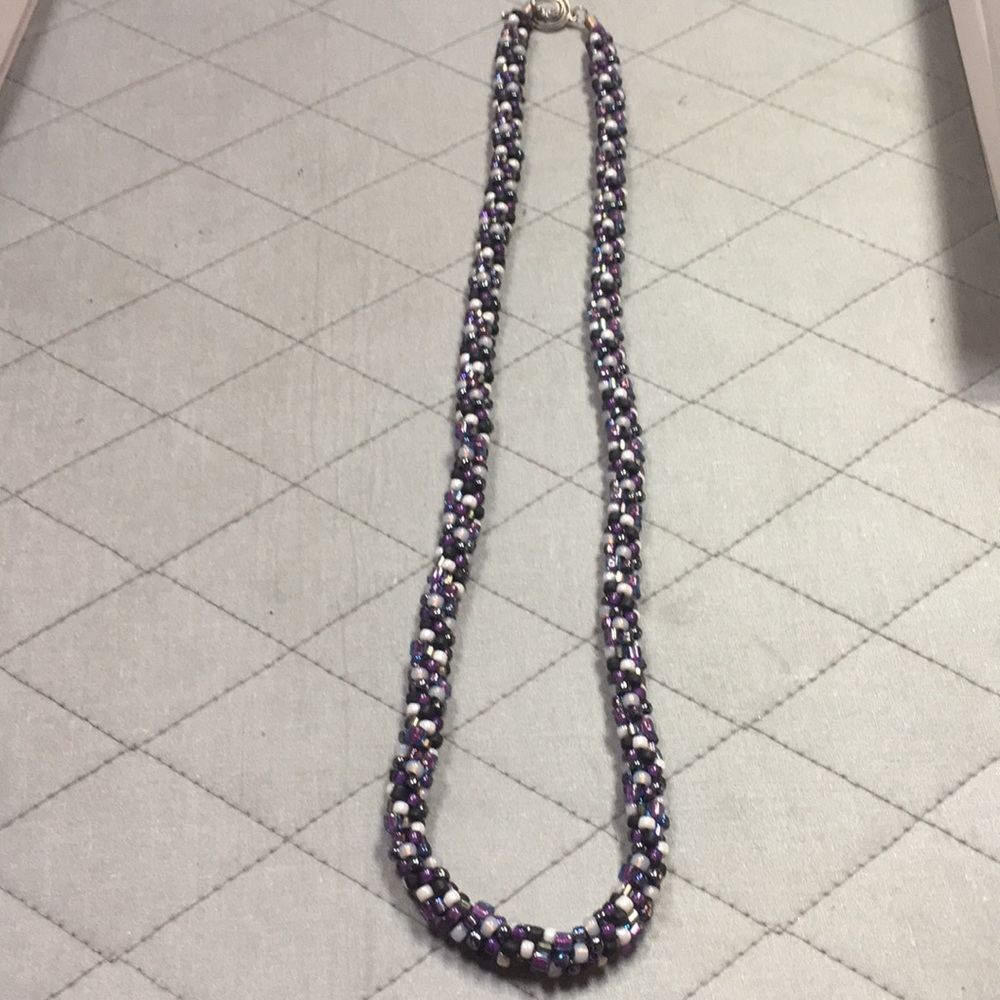 Khumihimo Beaded Long Necklace